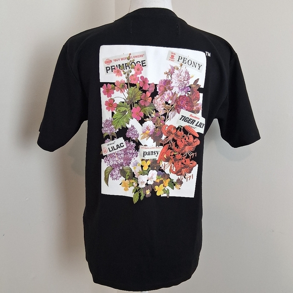 Off-White Diagonal Flower Shop Virgil Abloh 2018 Collection Tee Shirt Size M - Picture 4 of 12